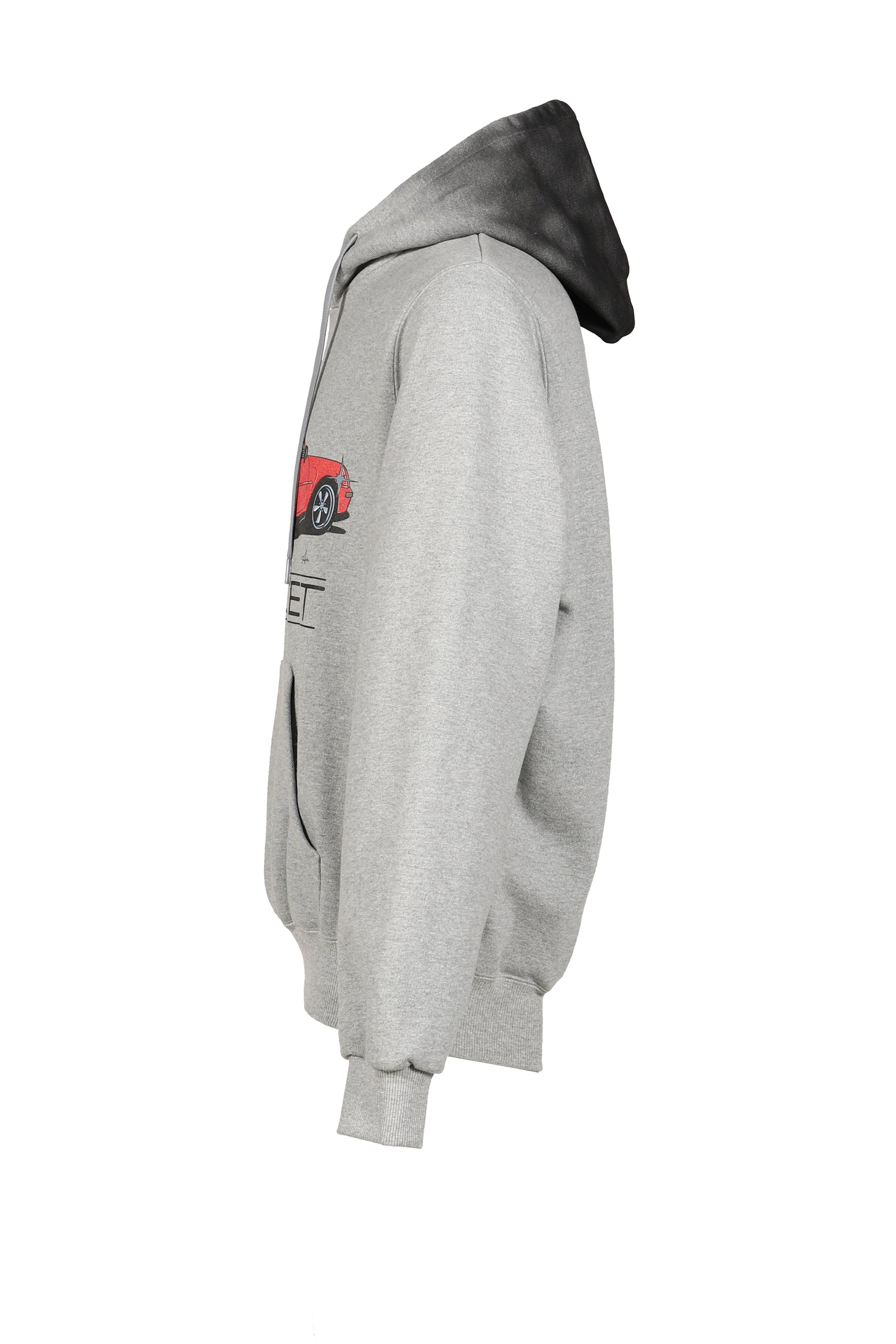 EXHAUST STAINED HOODIE / GRY