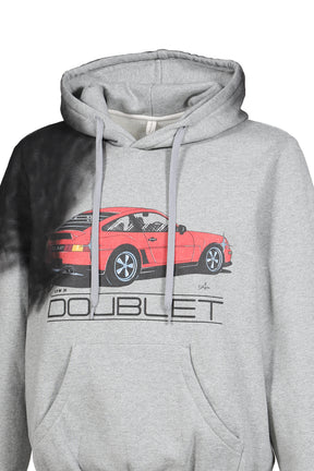EXHAUST STAINED HOODIE / GRY