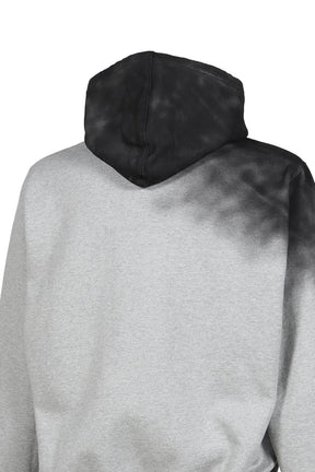 EXHAUST STAINED HOODIE / GRY