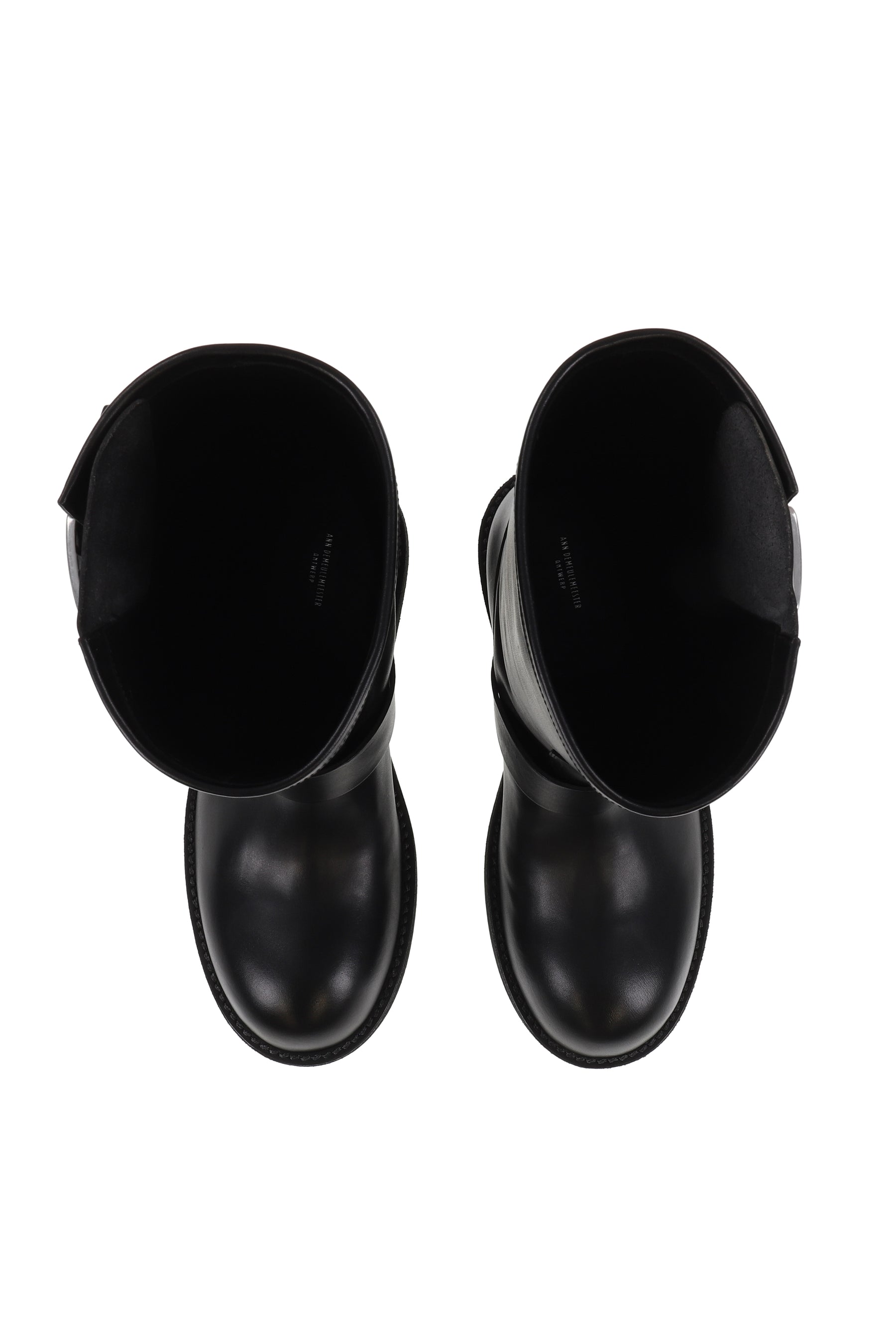 SARITH ENGINEER BIKER BOOTS WITH BUCKLES  / BLK