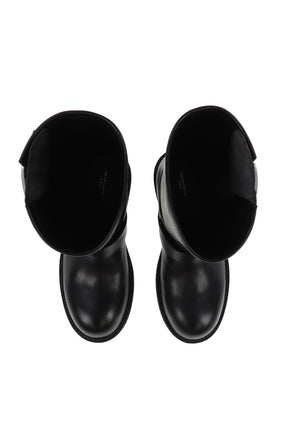 SARITH ENGINEER BIKER BOOTS WITH BUCKLES  / BLK