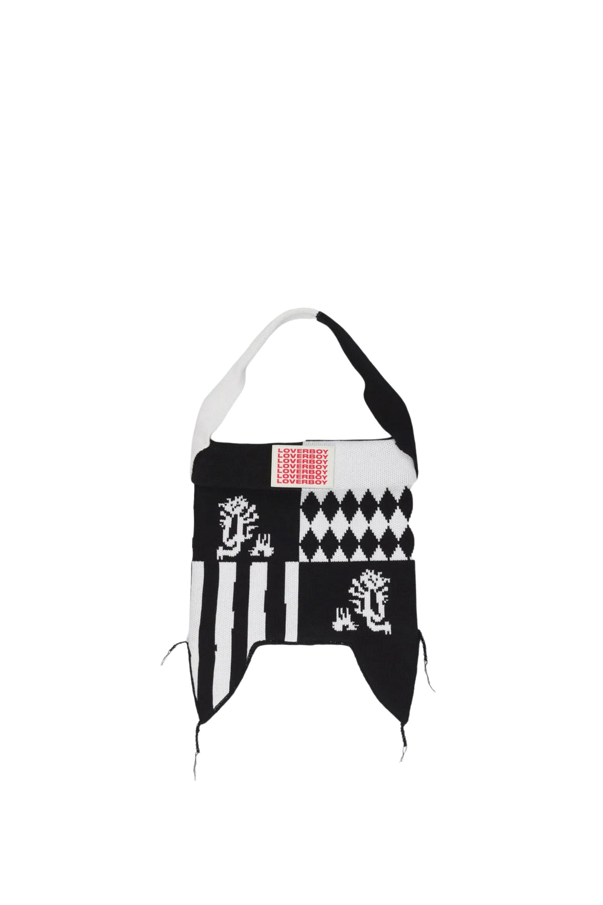 KNITTED BAG / BLK/WHT