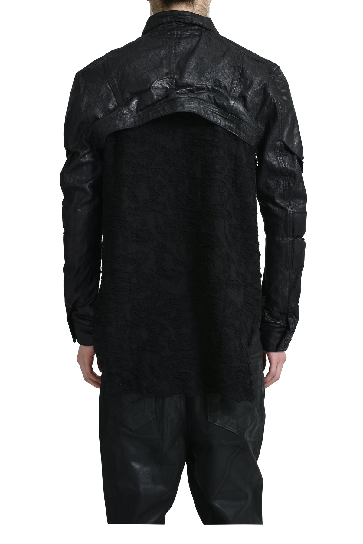 COATED DENIM BLOUSON / BLK