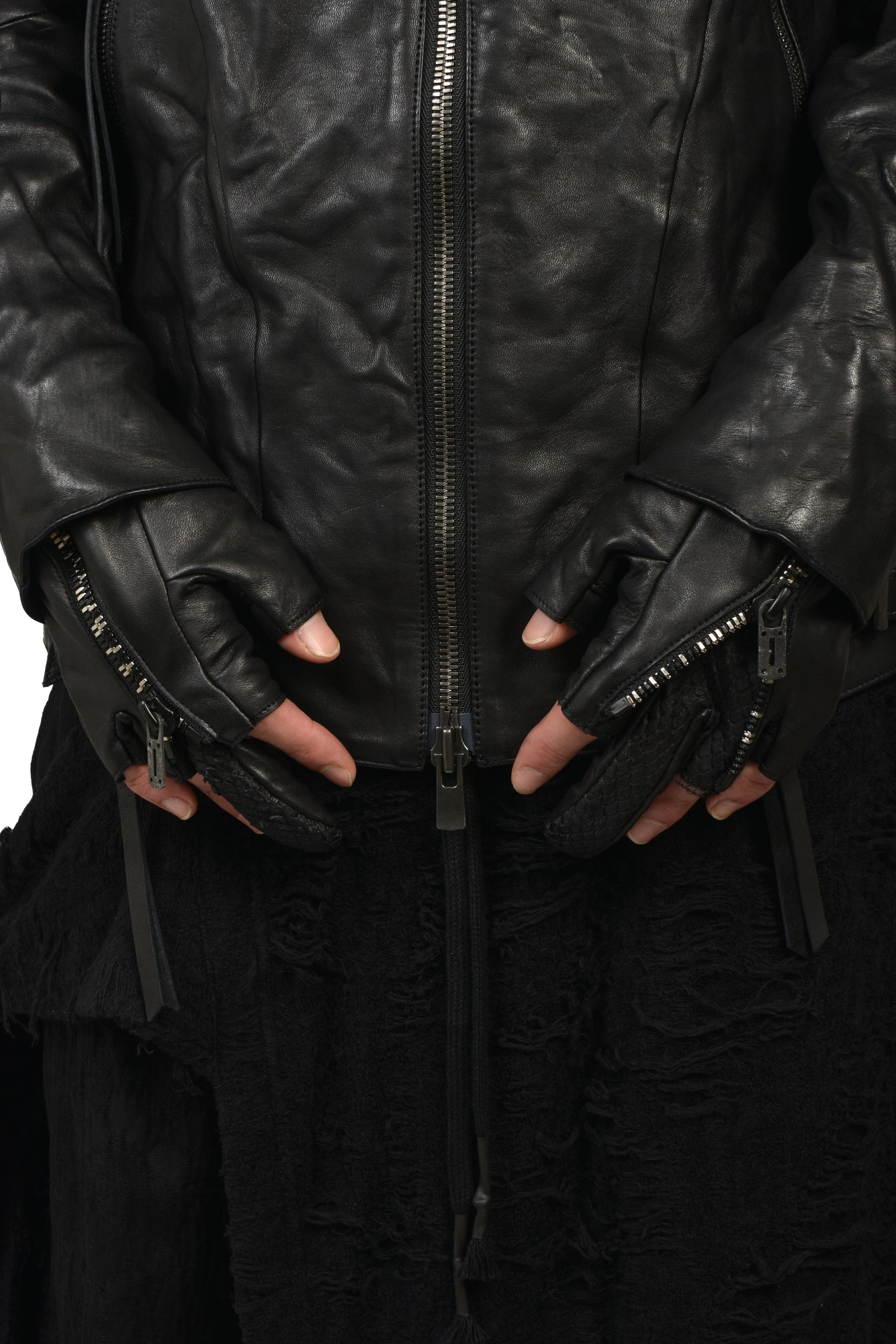 PYTHON×HORSE LEATHER GLOVES (20TH EXCLUSIVE) / BLK
