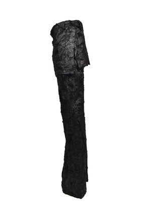 COATED PILE TROUSER / BLK