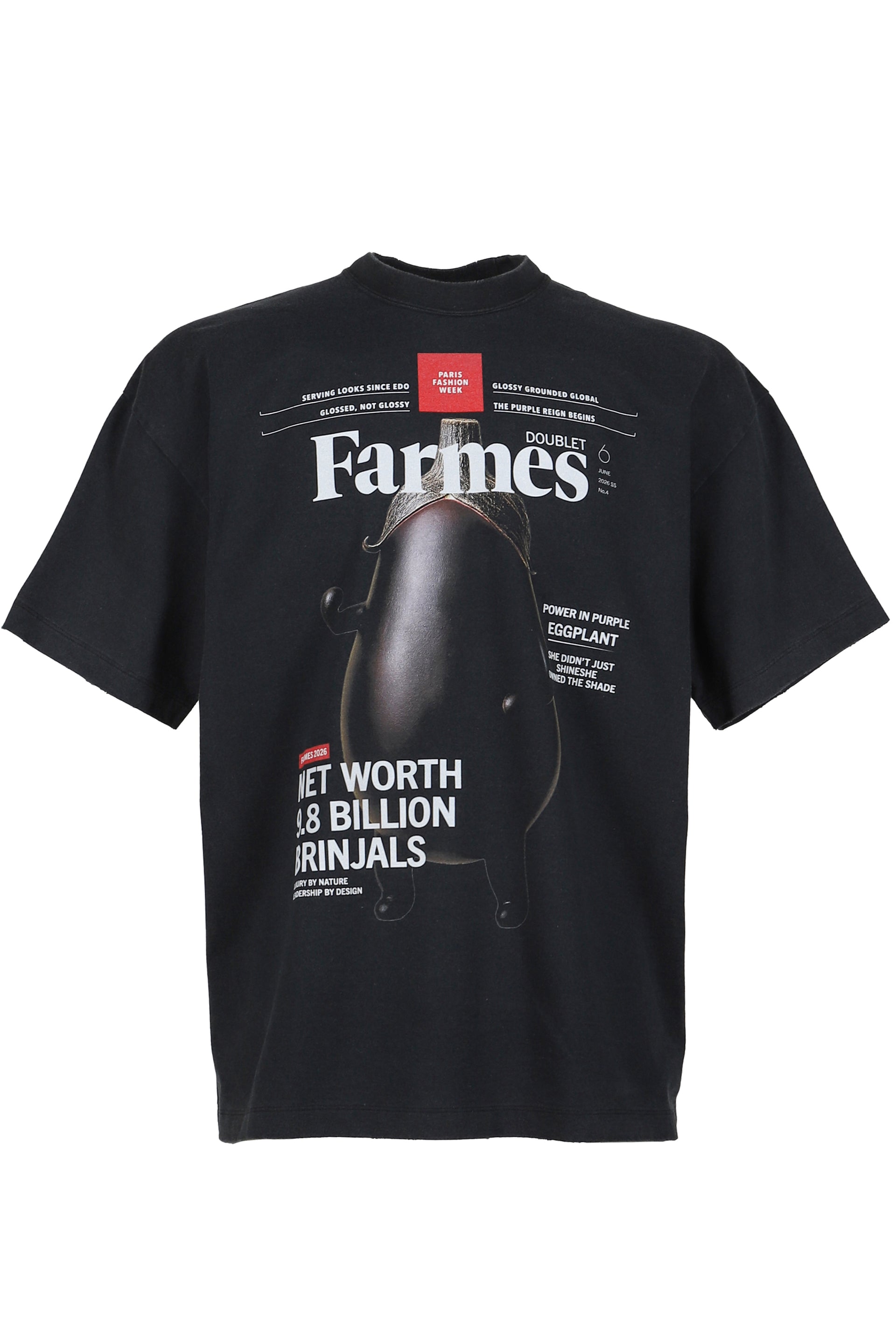 FARMES MAGAZINE COVER T-SHIRT / BLK