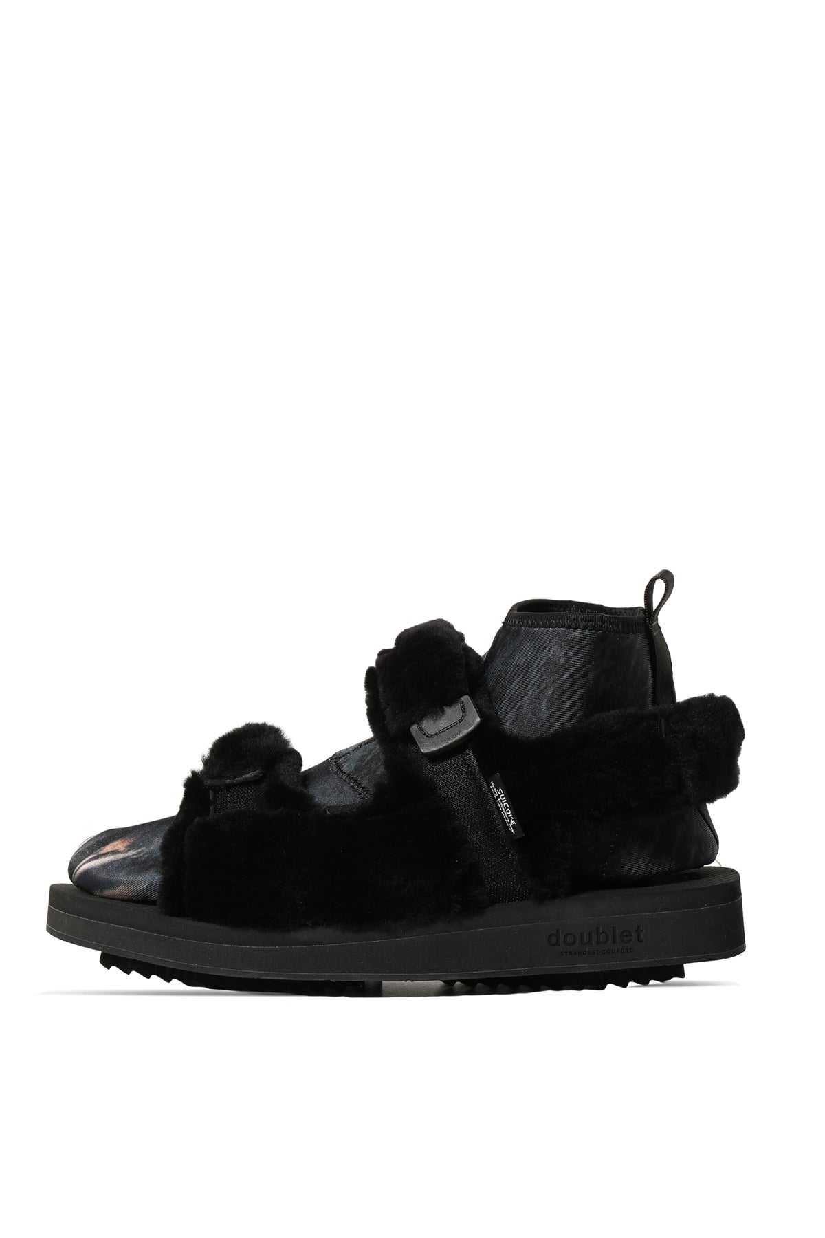 ANIMAL FOOT LAYERED SANDALS / BLK