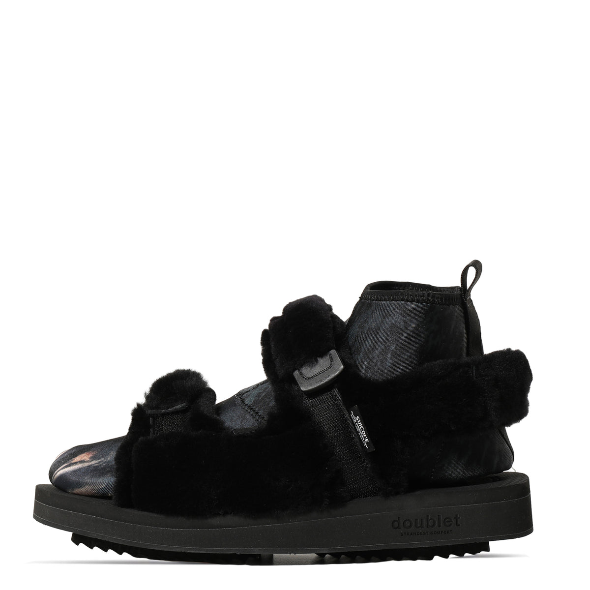 doublet FW22 ANIMAL FOOT LAYERED SANDALS / BLK - NUBIAN