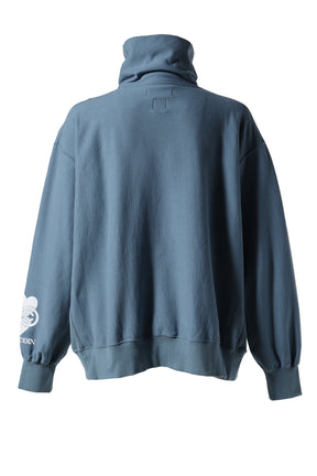 SHIRAI HIGHNECK SWEAT / SMOKE BLUE