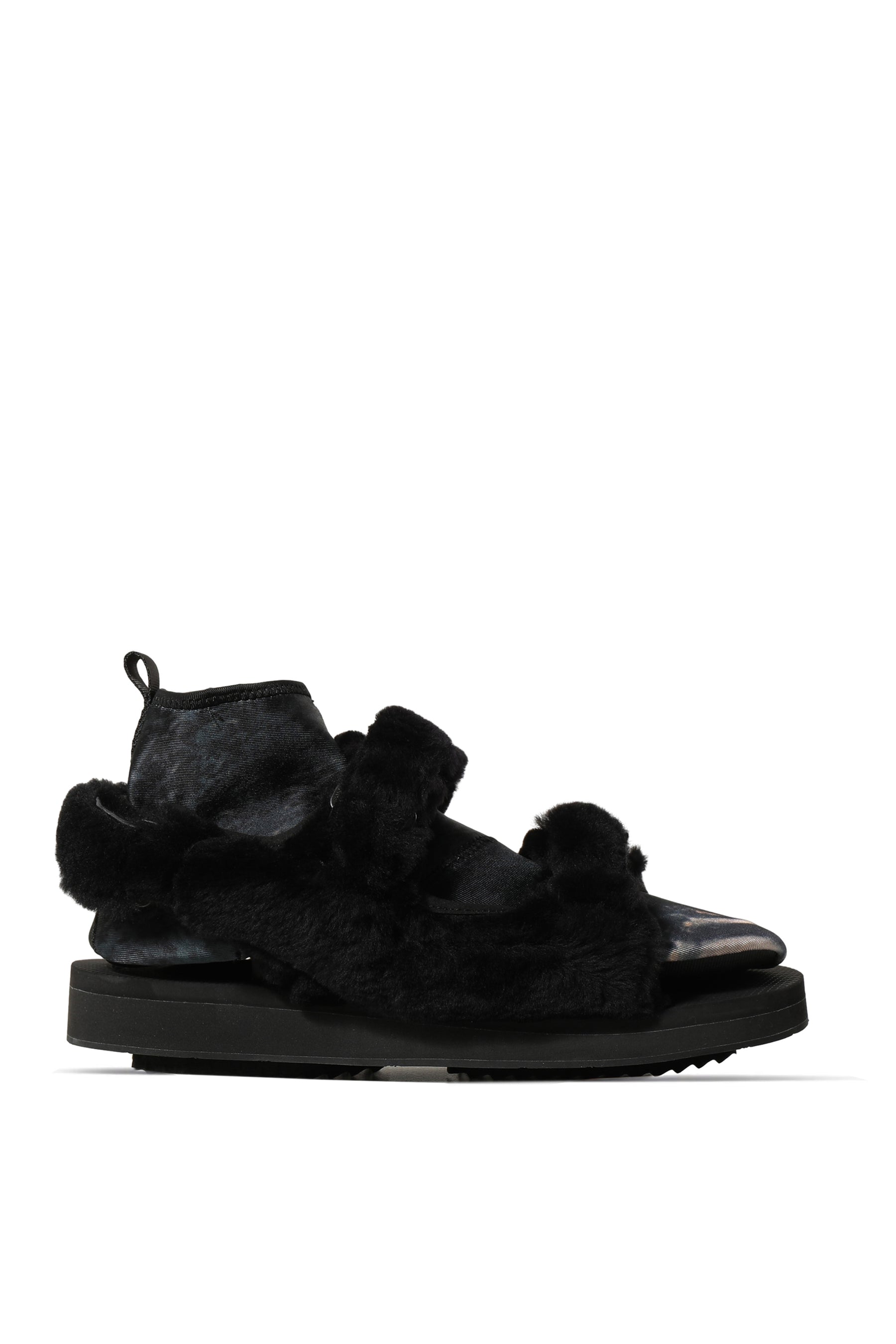 ANIMAL FOOT LAYERED SANDALS / BLK