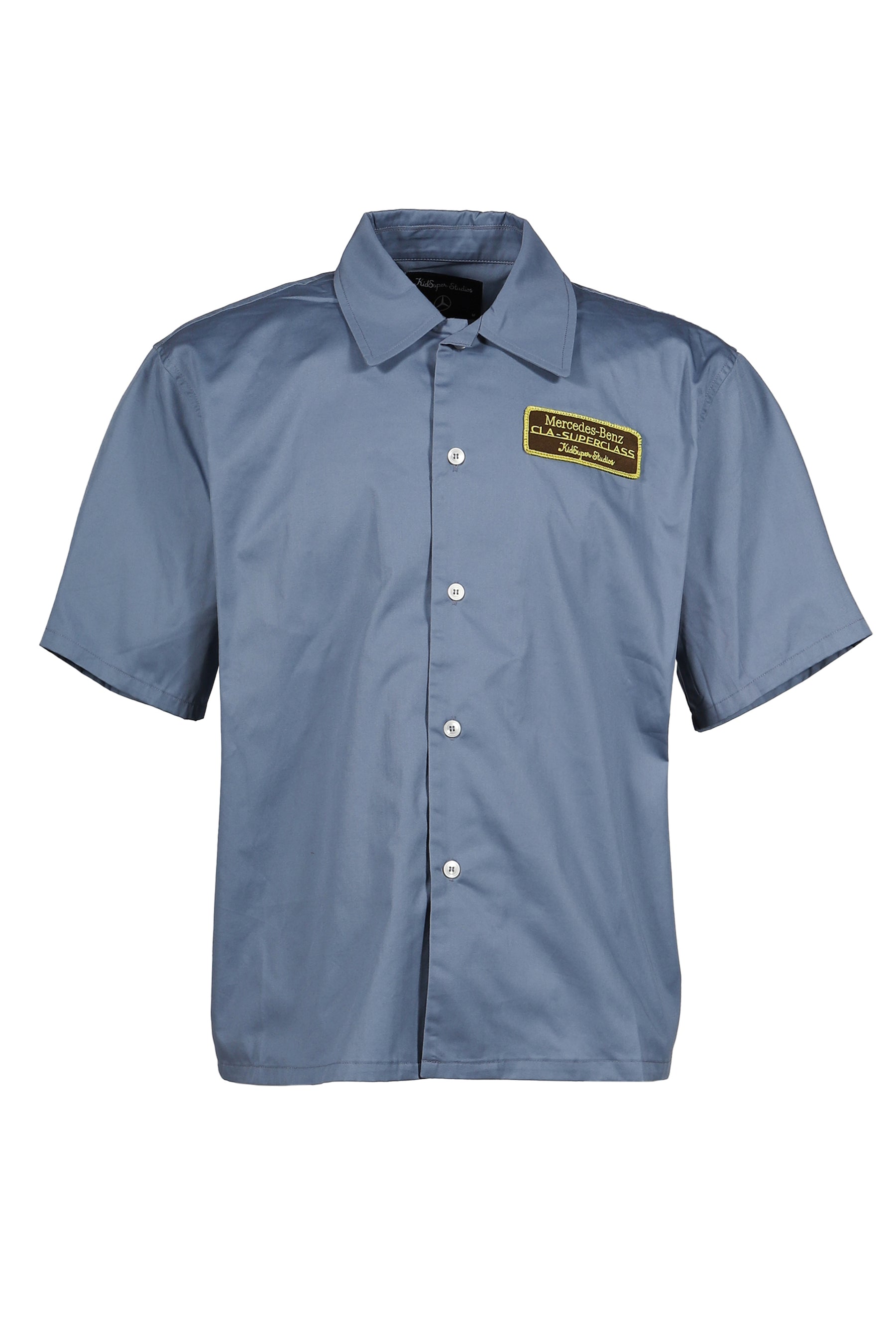 CROPPED WORK SHIRT / BLU