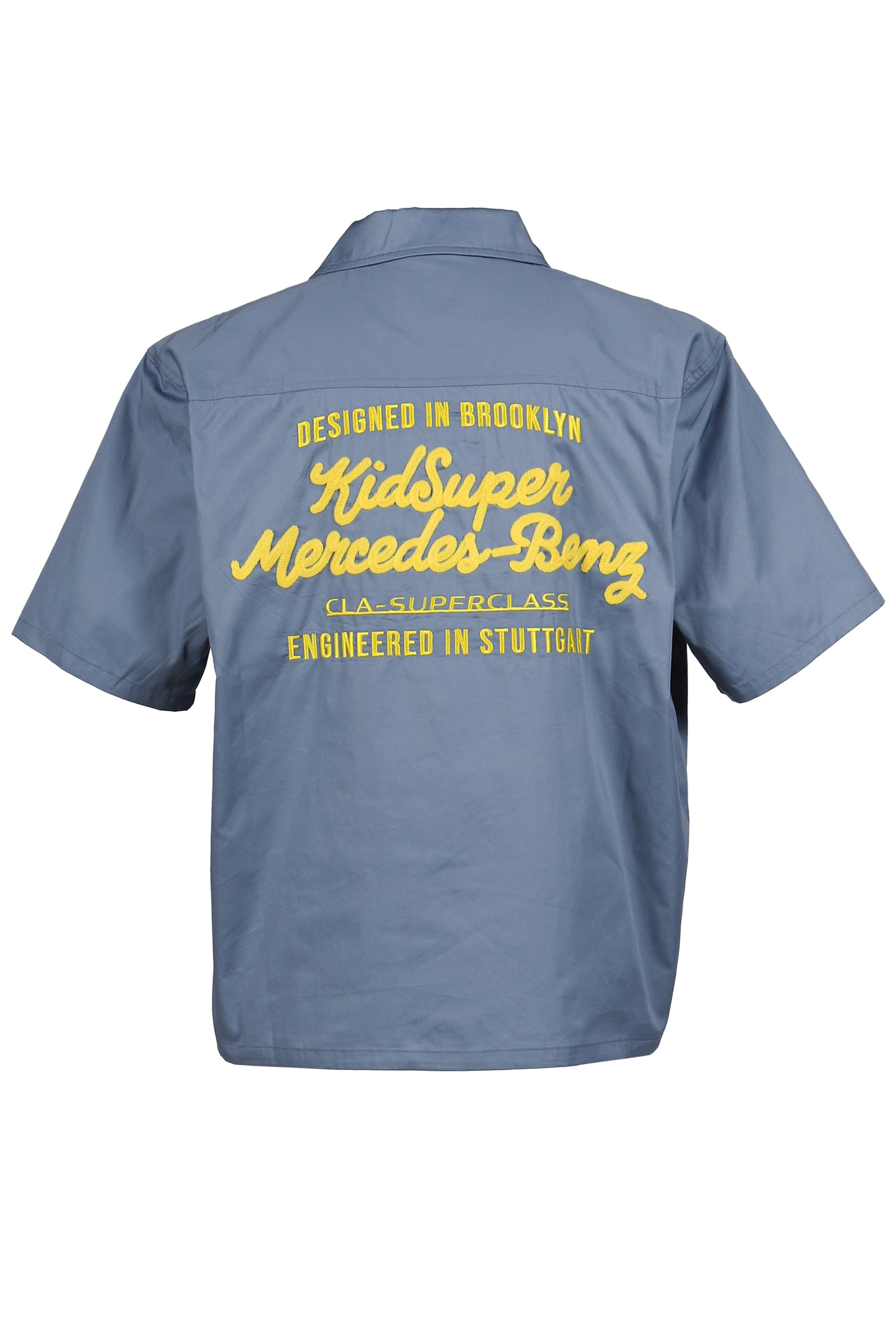 CROPPED WORK SHIRT / BLU