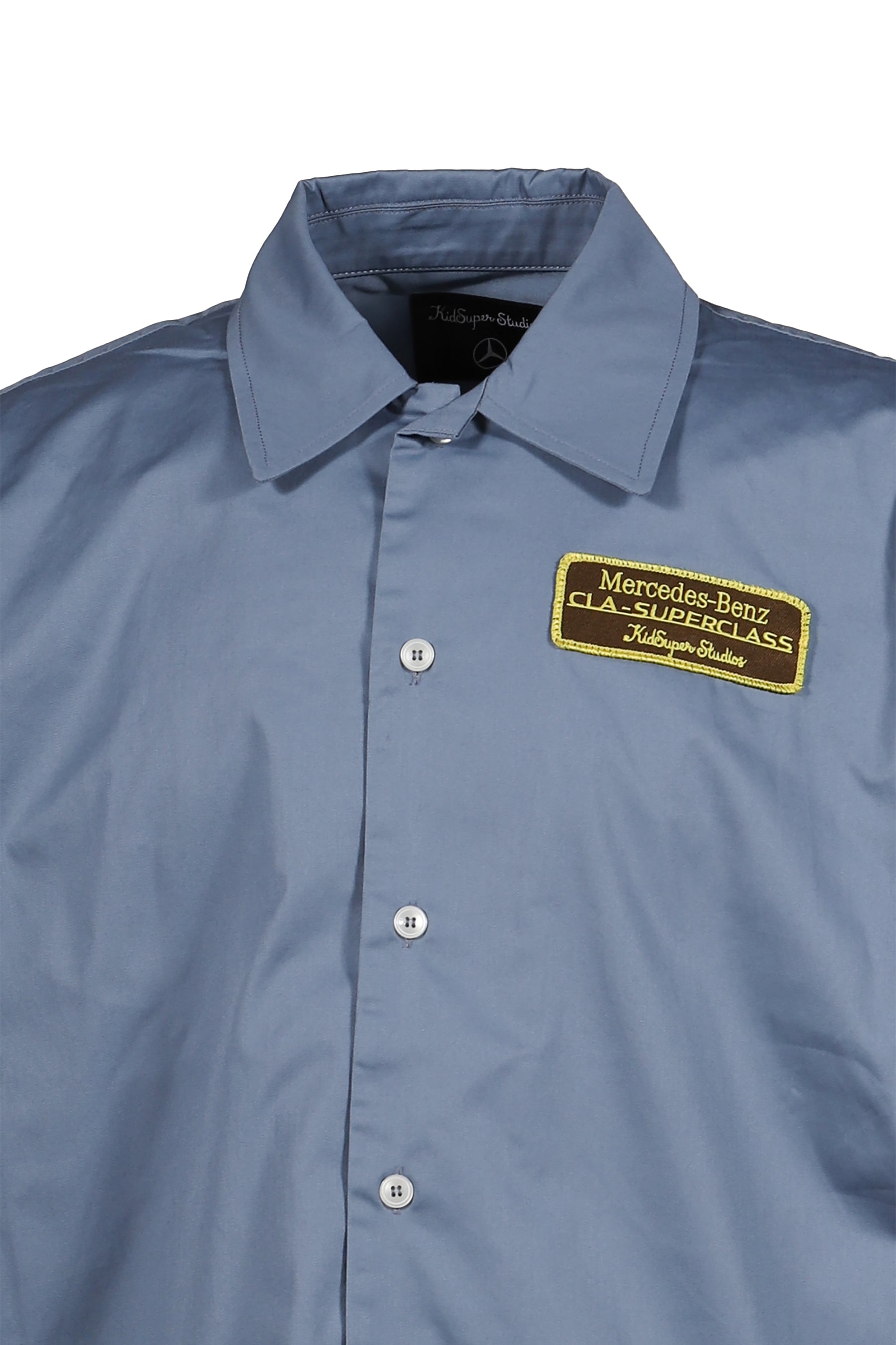 CROPPED WORK SHIRT / BLU