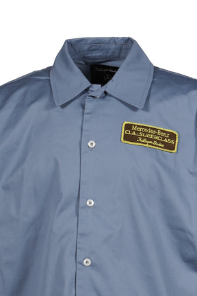 CROPPED WORK SHIRT / BLU
