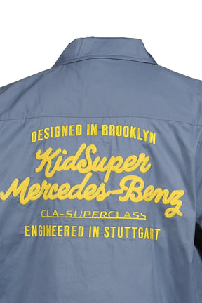 CROPPED WORK SHIRT / BLU