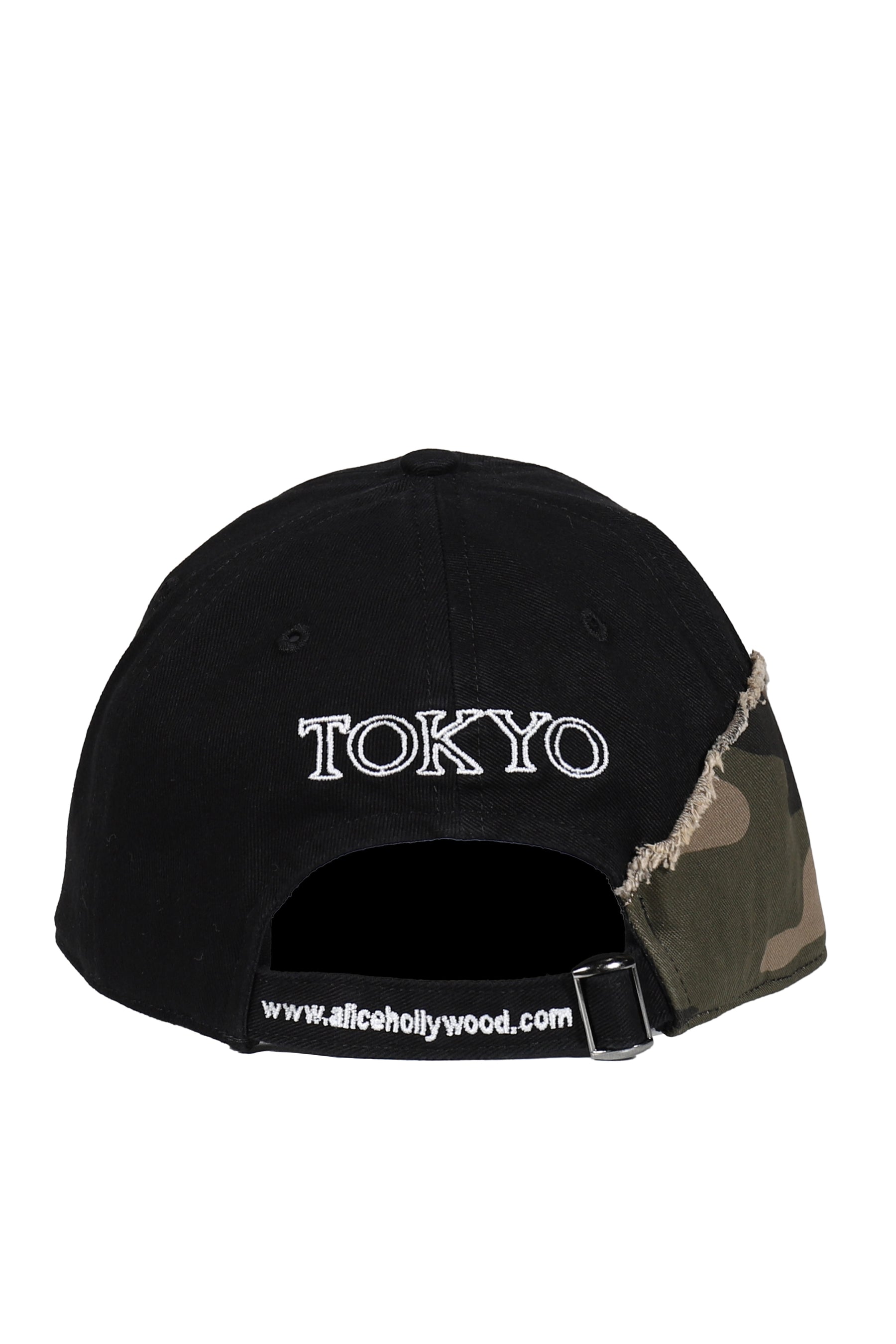 CAMO SPLIT MOTO COUTURE CAP (EXCLUSIVE) / BLK CAMO