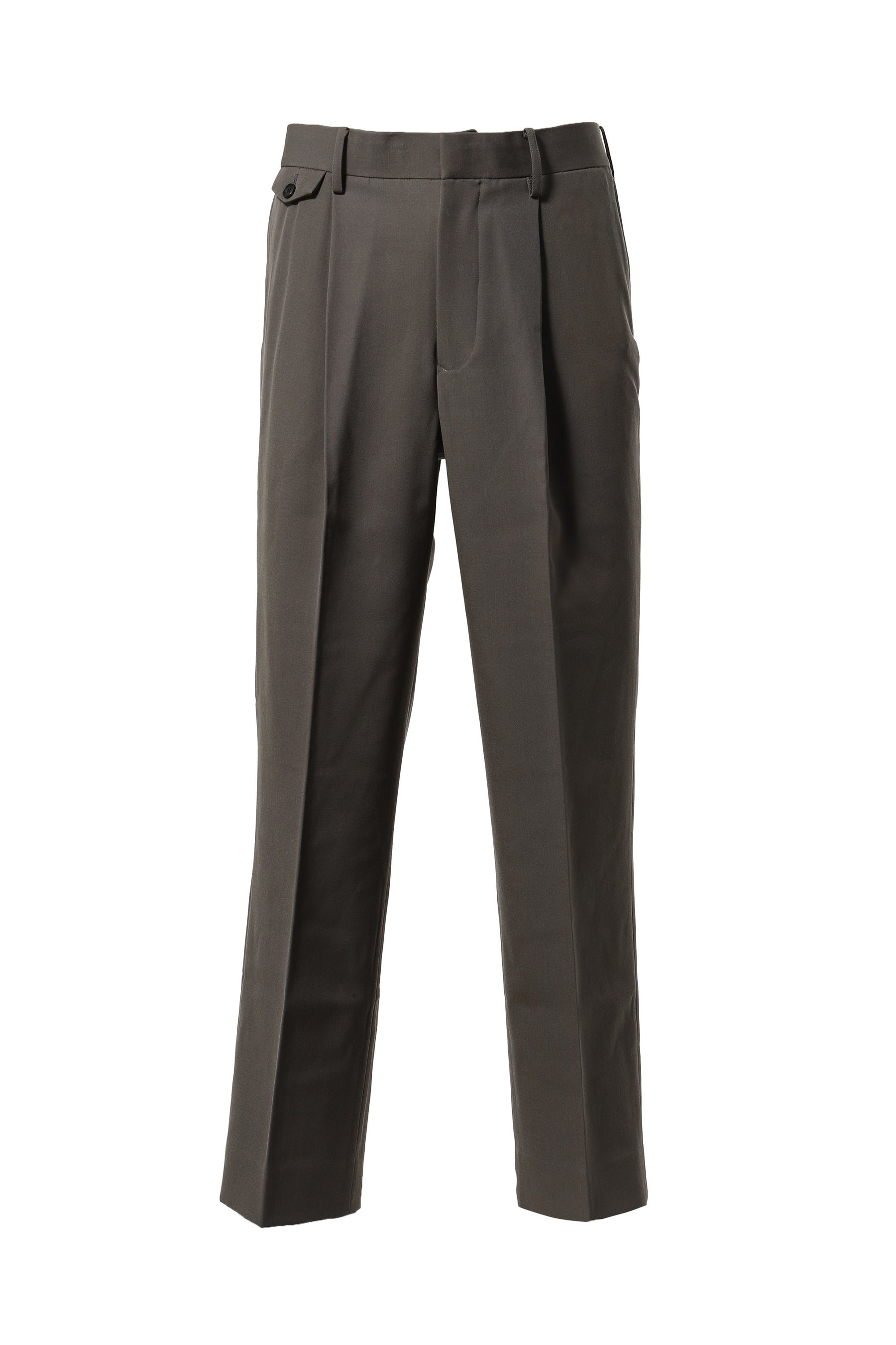 HEAVY WOOL ONETUCK STRAIGHT TROUSERS .10 / GUNMETAL