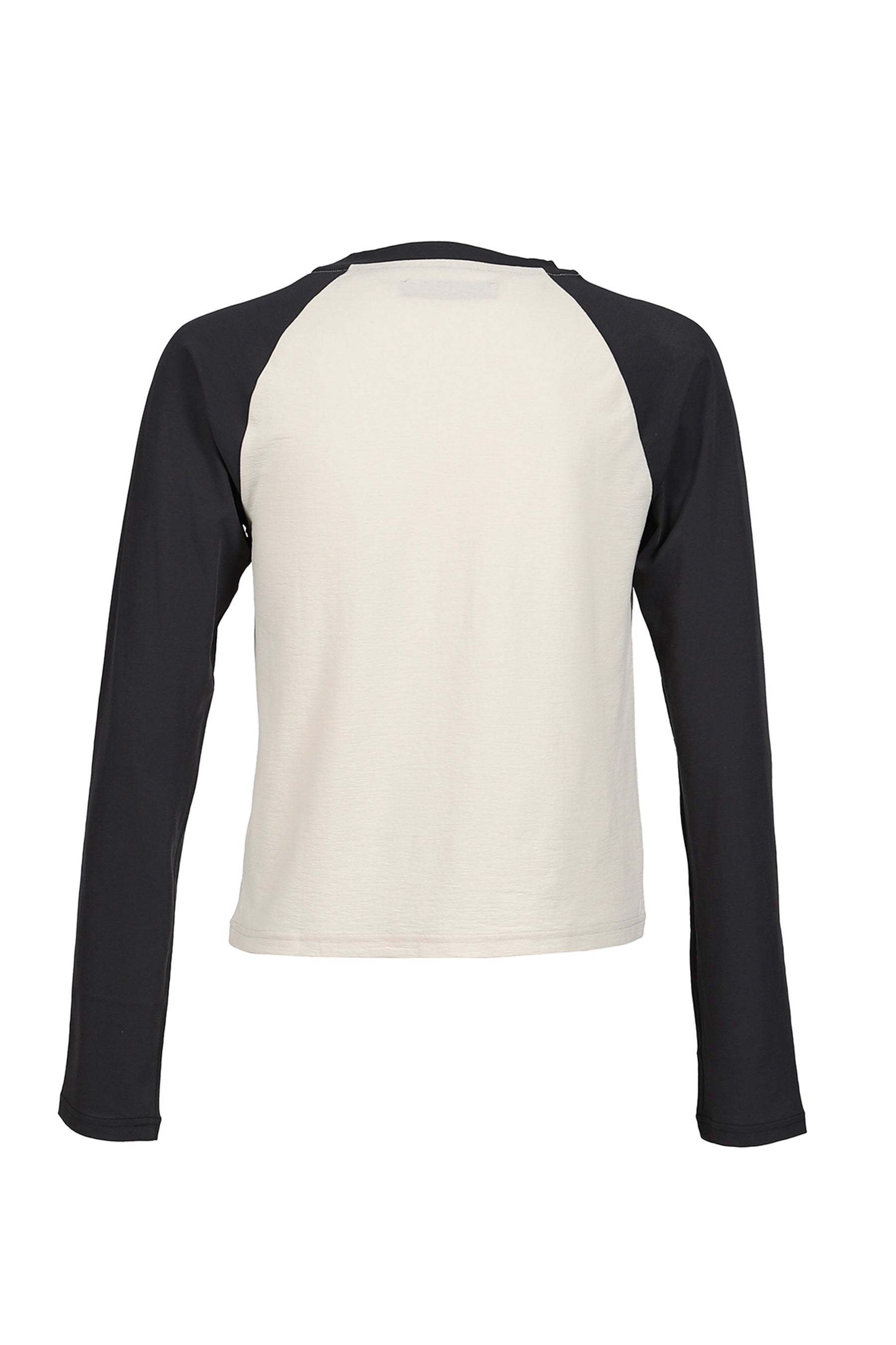 RAGLAN HENLEY NECK TEE /  BLK