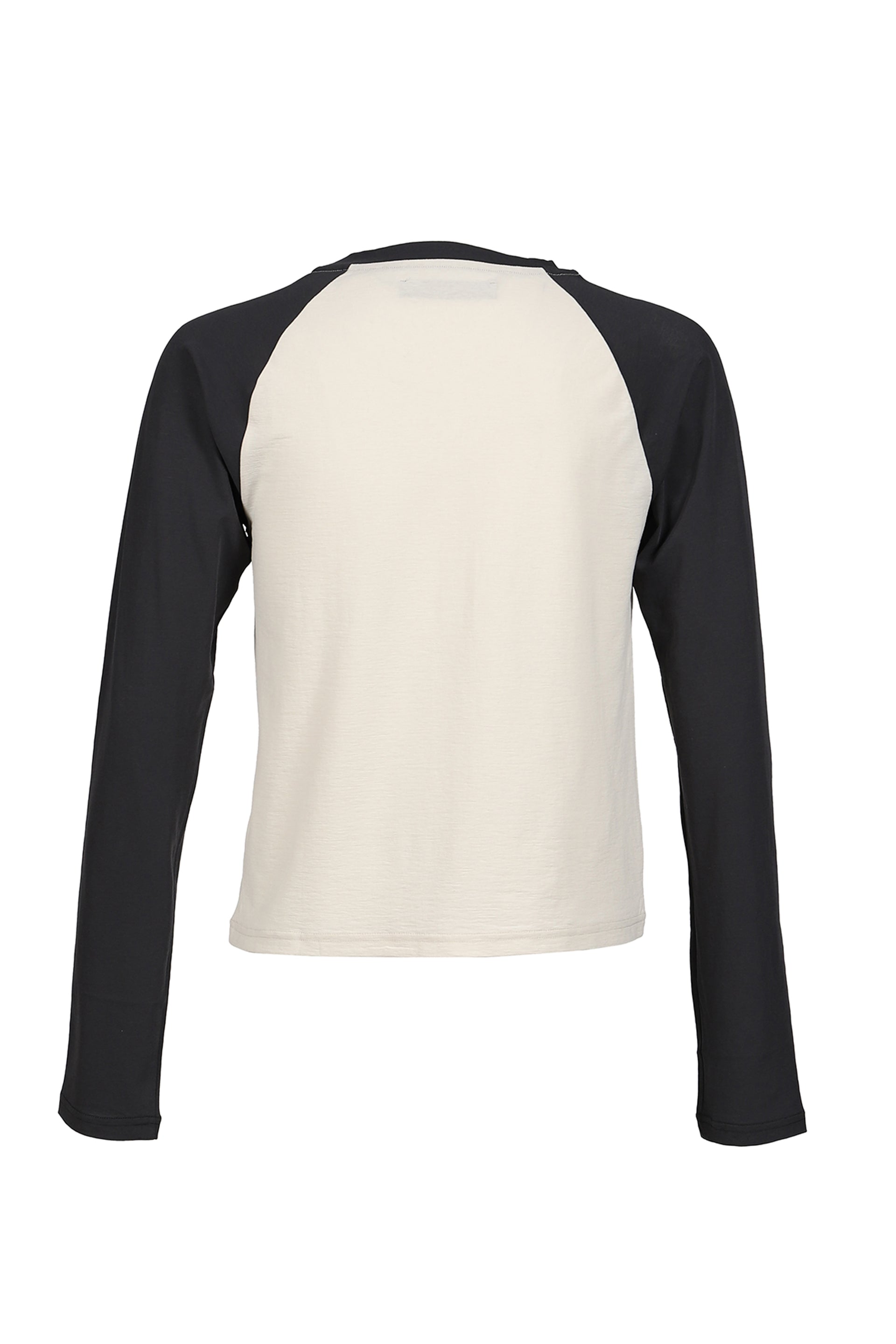 RAGLAN HENLEY NECK TEE /  BLK