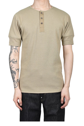 RIB HENLEY TOP / SAGE