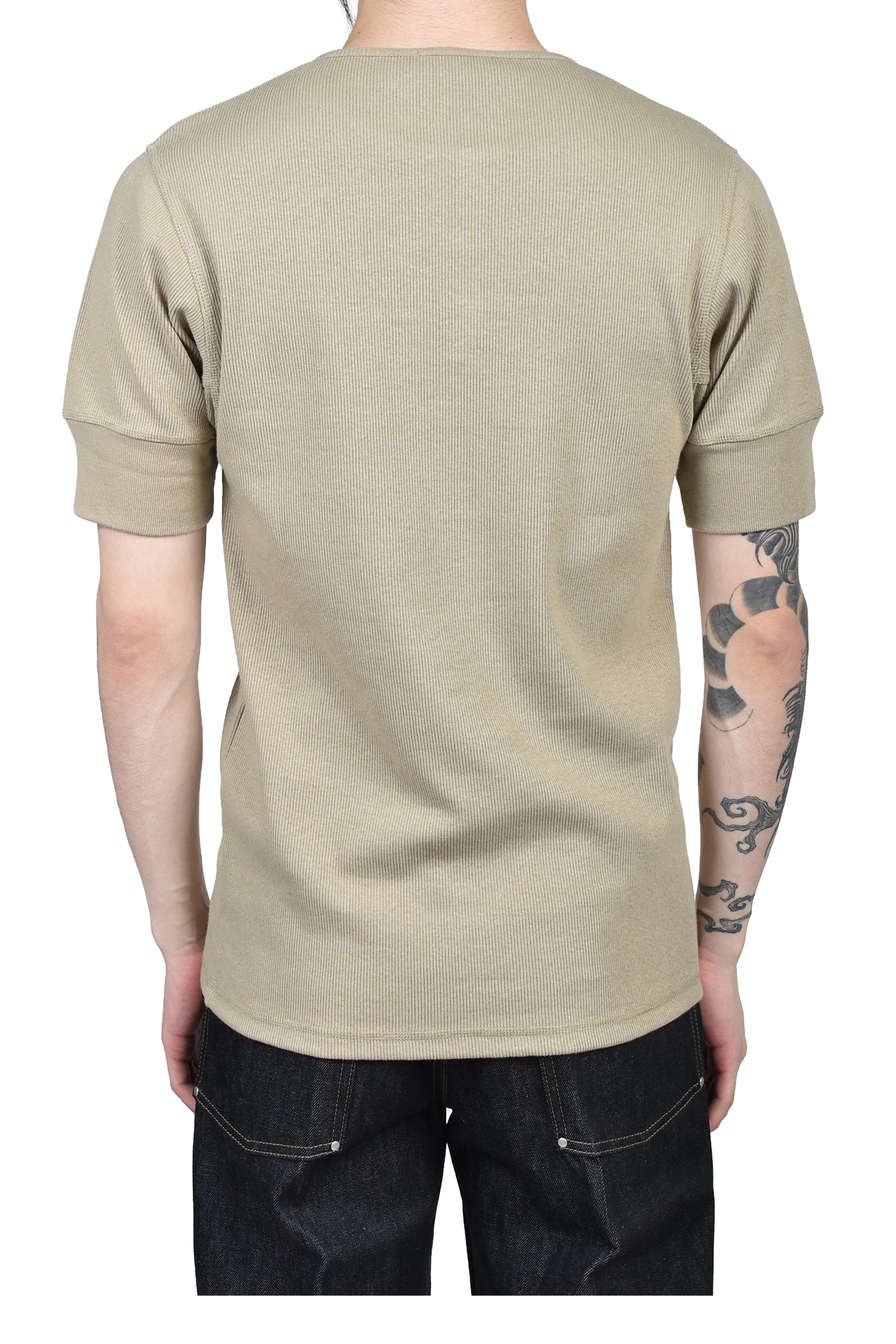 LEMAIRE Lemaire SS26 RIB HENLEY TOP / SAGE - NUBIAN Nubian