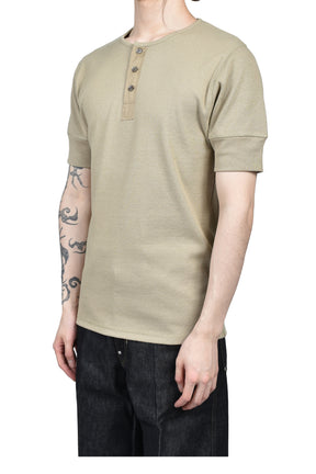 RIB HENLEY TOP / SAGE