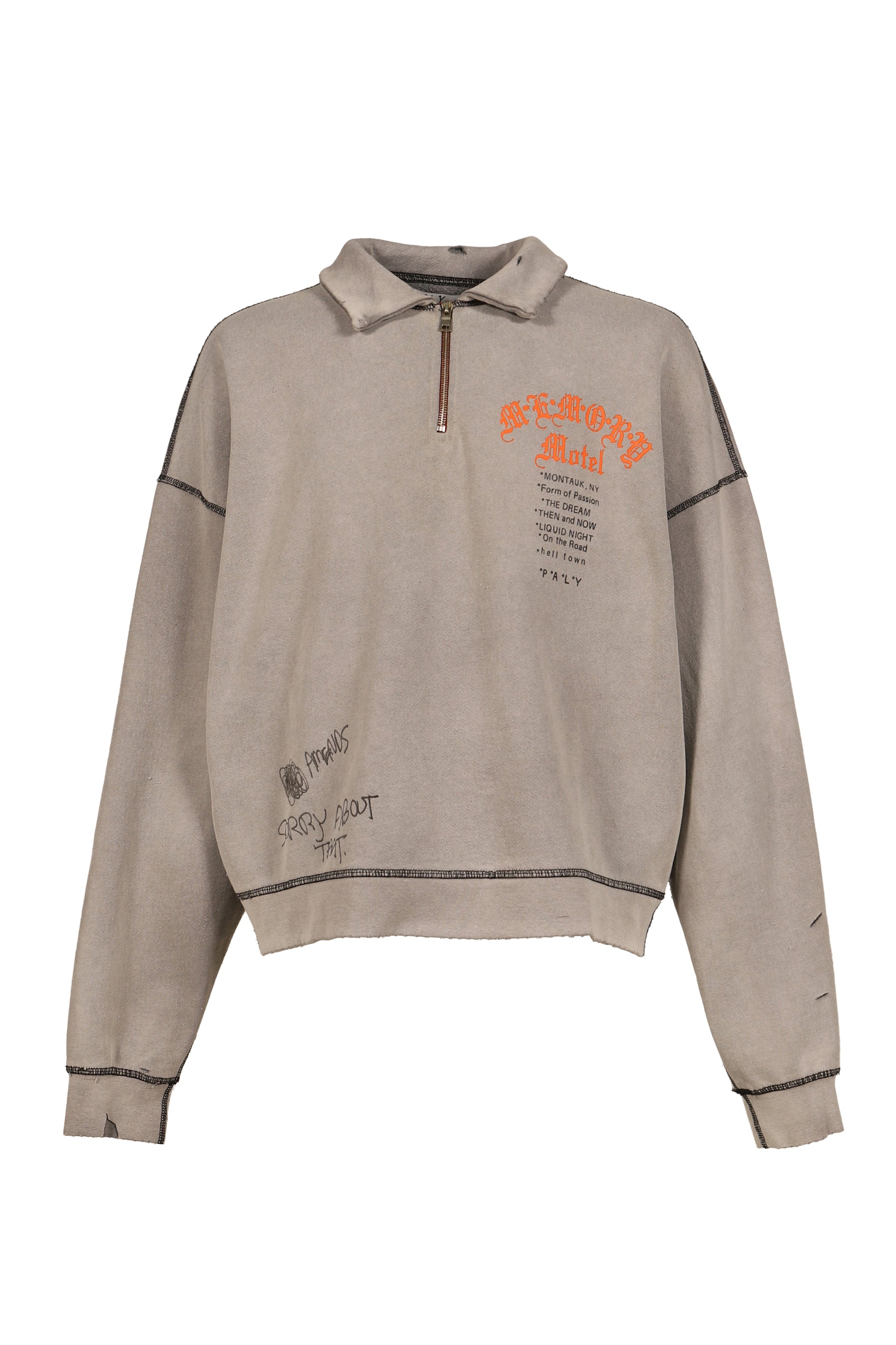 SORRY 'BOUT THAT 1/4 ZIP CREWNECK / GRY