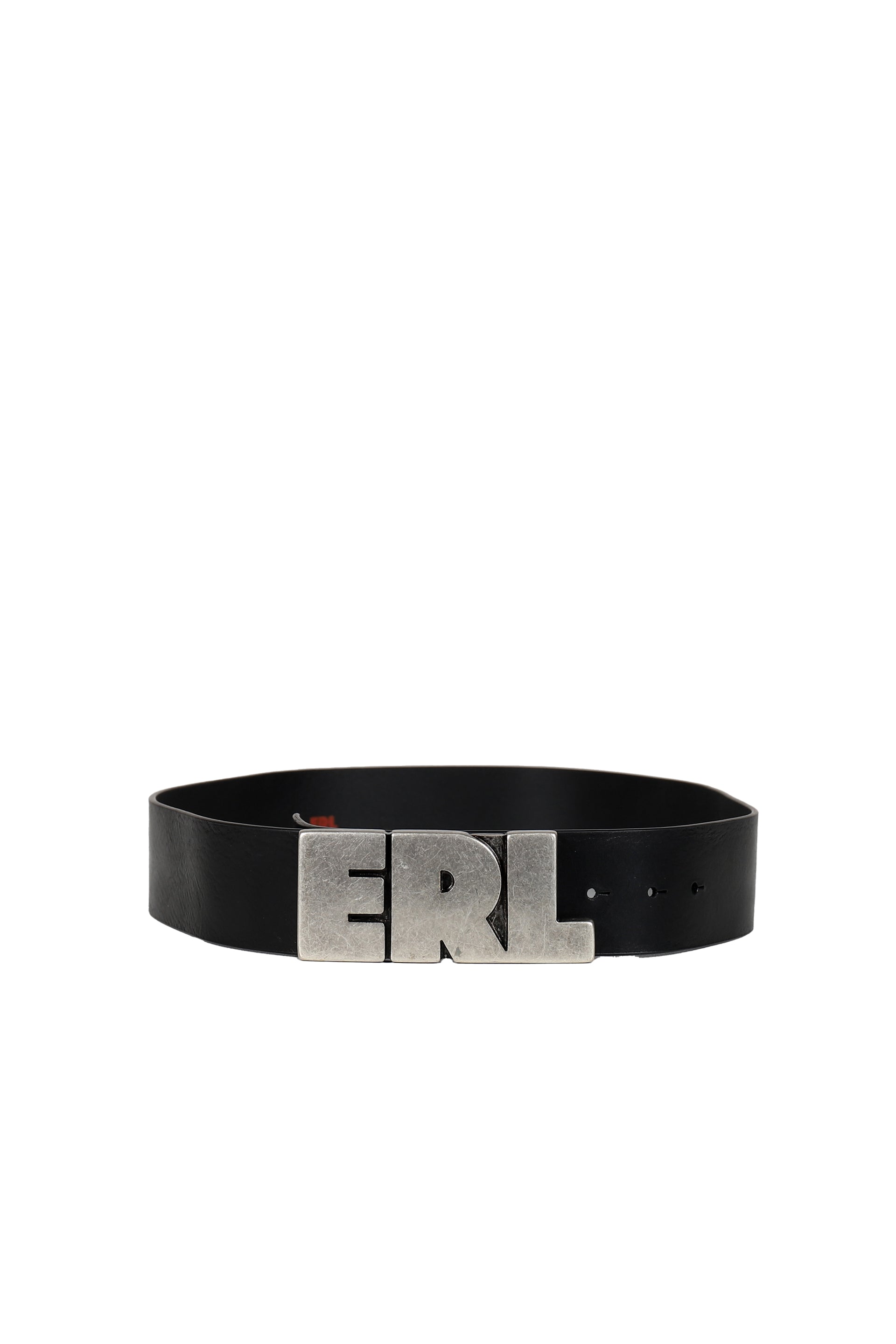 ERL LOGO BELT LEATHER / BLK