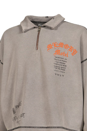 SORRY 'BOUT THAT 1/4 ZIP CREWNECK / GRY
