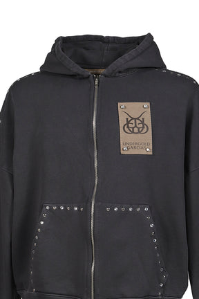 SANTA UNION BASIC ZIP UP HOODIE / VTG GRY