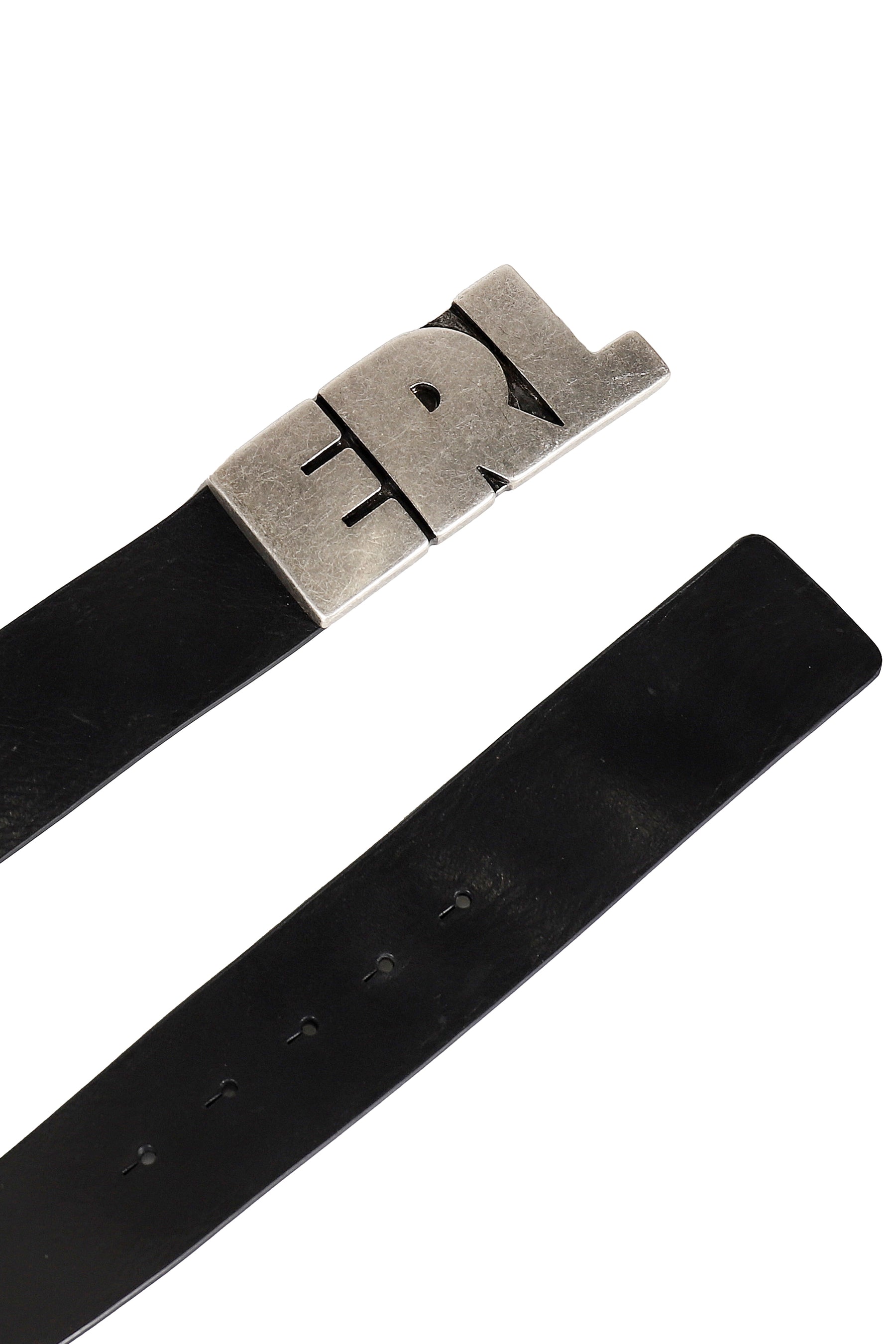 ERL FW25 ERL LOGO BELT LEATHER / BLK - NUBIAN