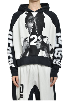 OPEN UP AGAPE HOODIE / BLK / HEATHER