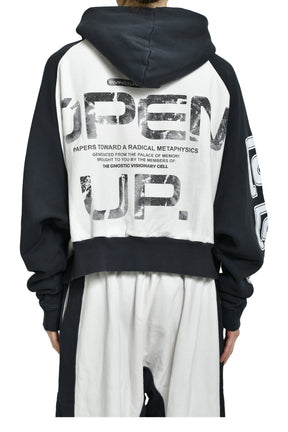 OPEN UP AGAPE HOODIE / BLK / HEATHER
