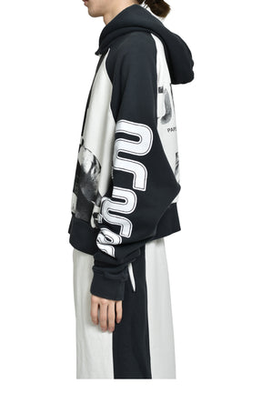 OPEN UP AGAPE HOODIE / BLK / HEATHER