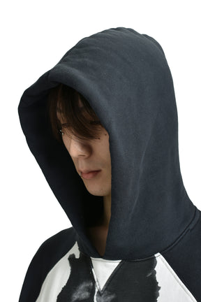 OPEN UP AGAPE HOODIE / BLK / HEATHER