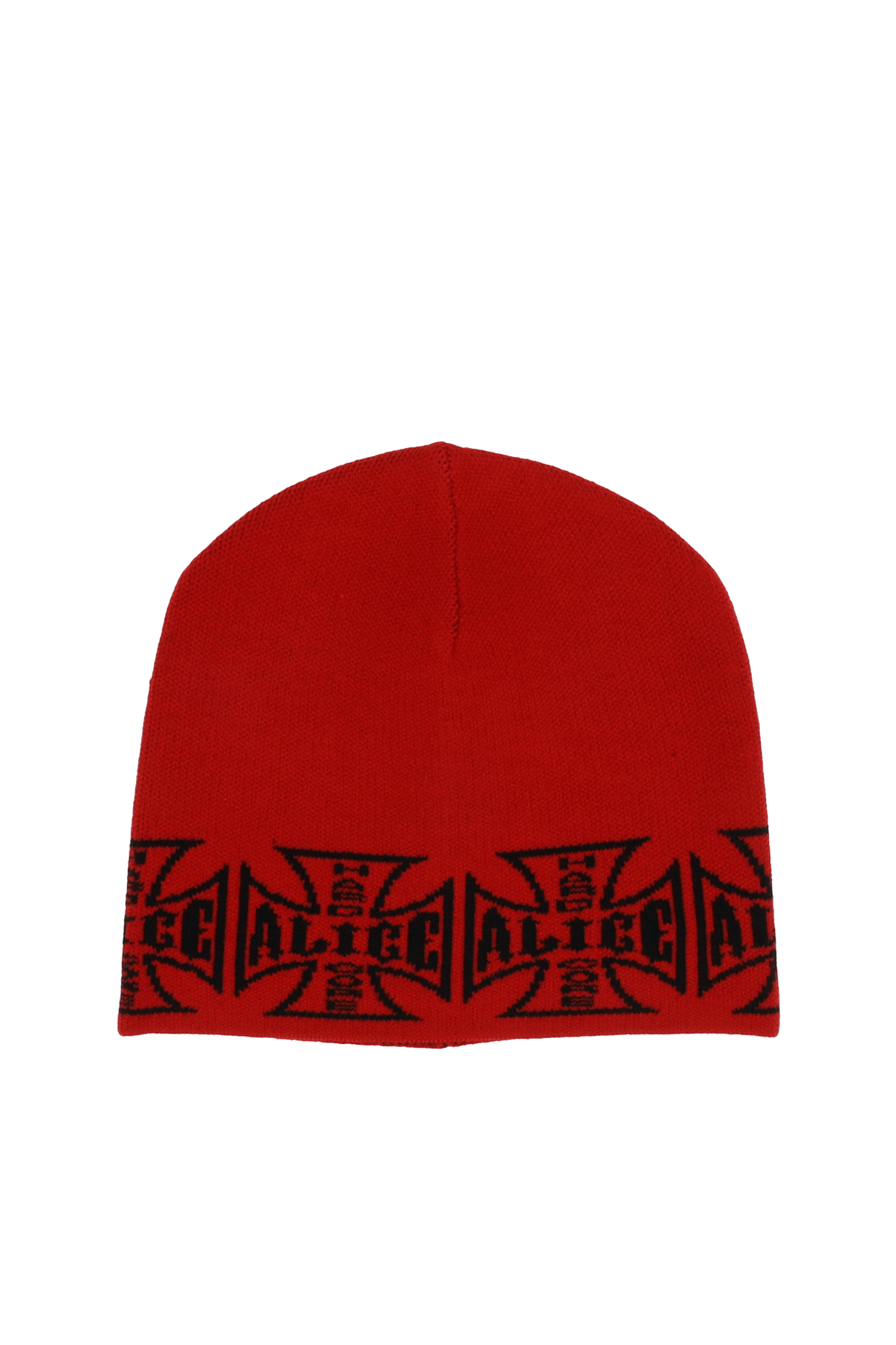 JACUARD CHOPPER BEANIE / RED