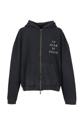 ISWT ZIP HOODIE / BLACK