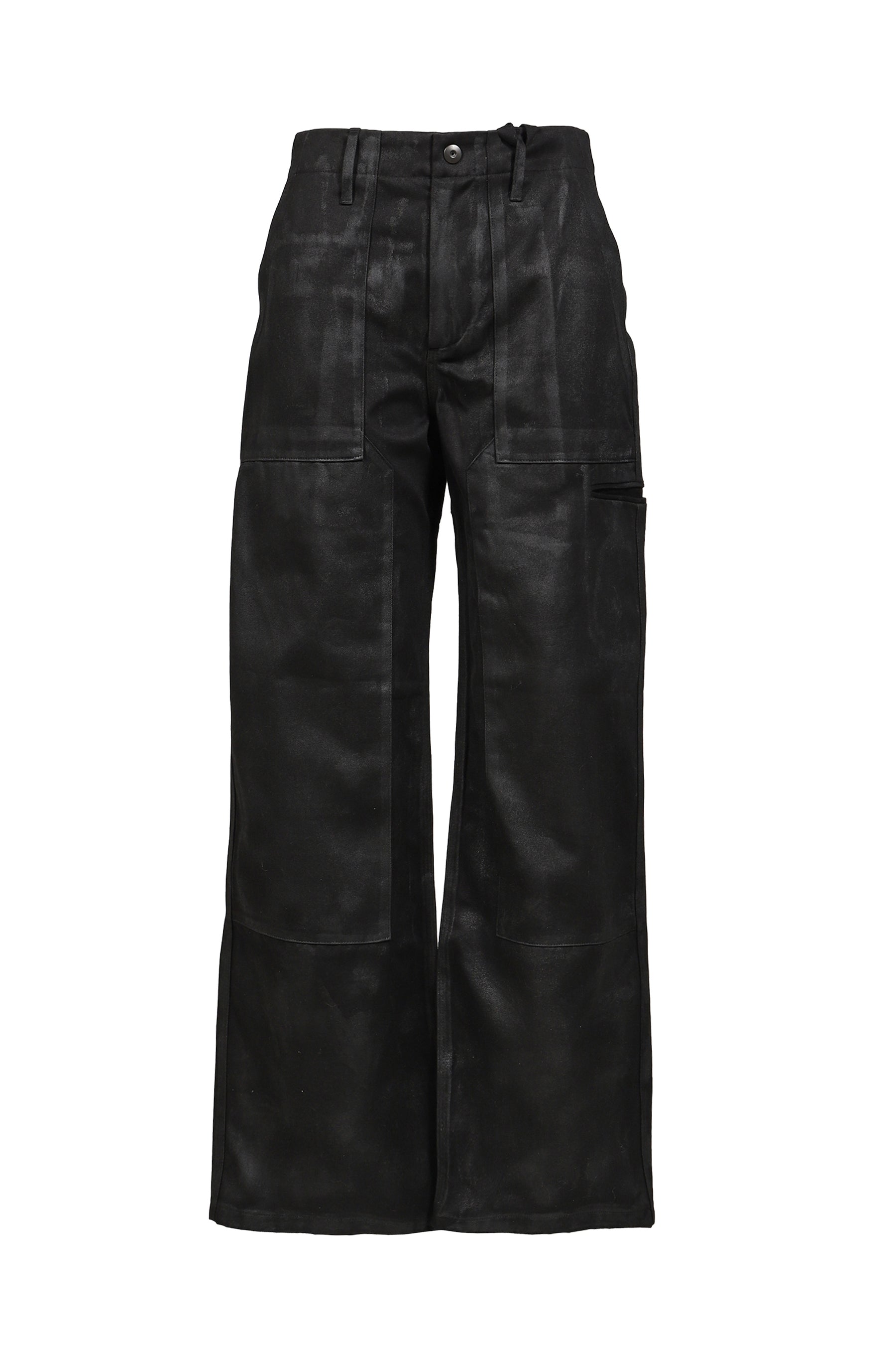 SCREEN PRINT DOCKING PANTS / BLK
