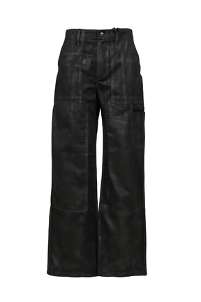 SCREEN PRINT DOCKING PANTS / BLK