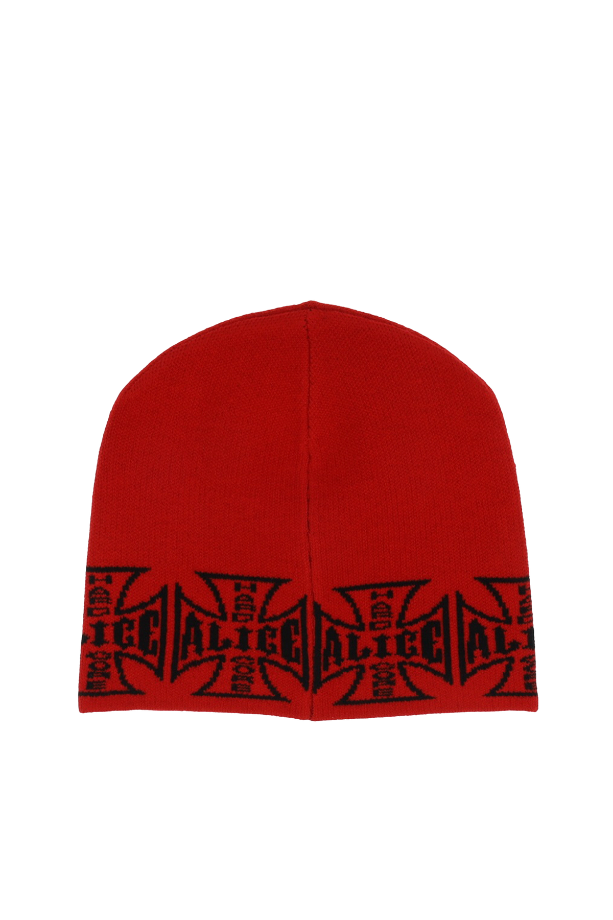 JACUARD CHOPPER BEANIE / RED