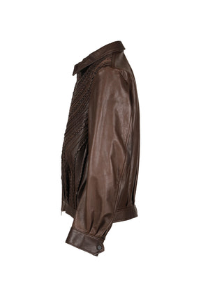 LEATHER BLOUSON / BRW