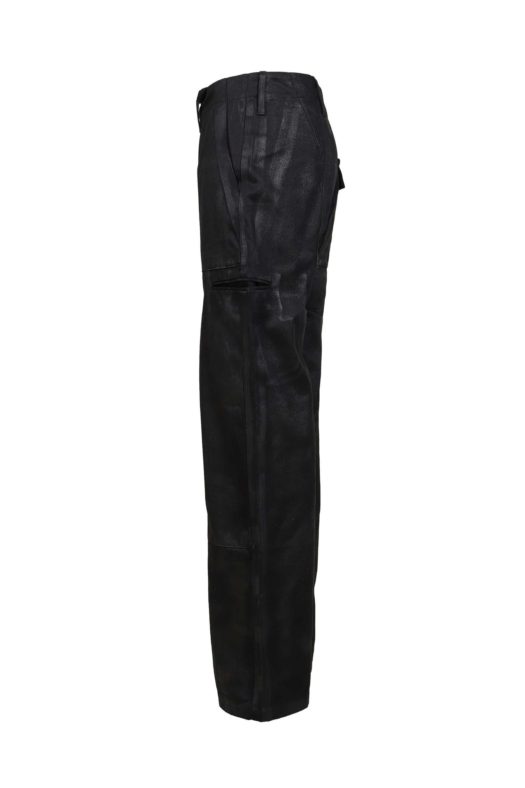SCREEN PRINT DOCKING PANTS / BLK