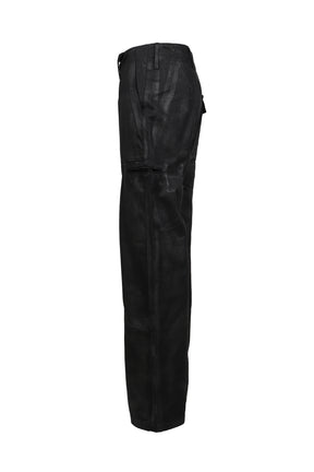 SCREEN PRINT DOCKING PANTS / BLK
