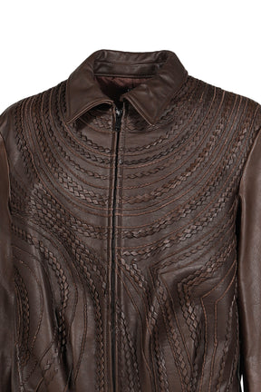 LEATHER BLOUSON / BRW
