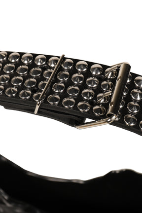 STUDDED BAGUETTE BAG / BLK
