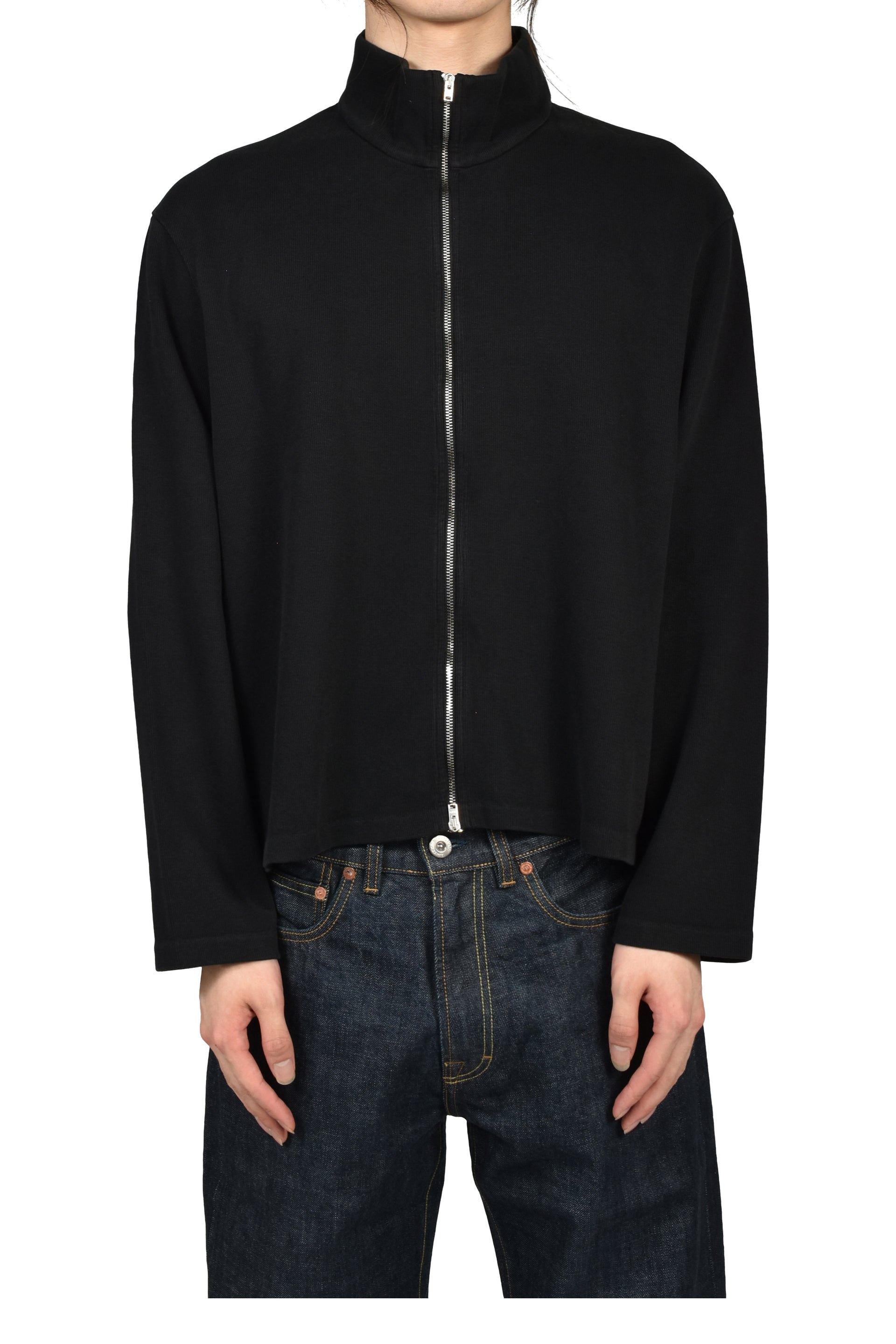 SHRUNKEN FULLZIP / BLK