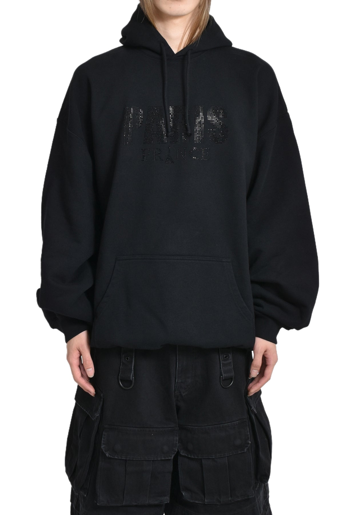 CRYSTAL PARIS HOODIE / BLK