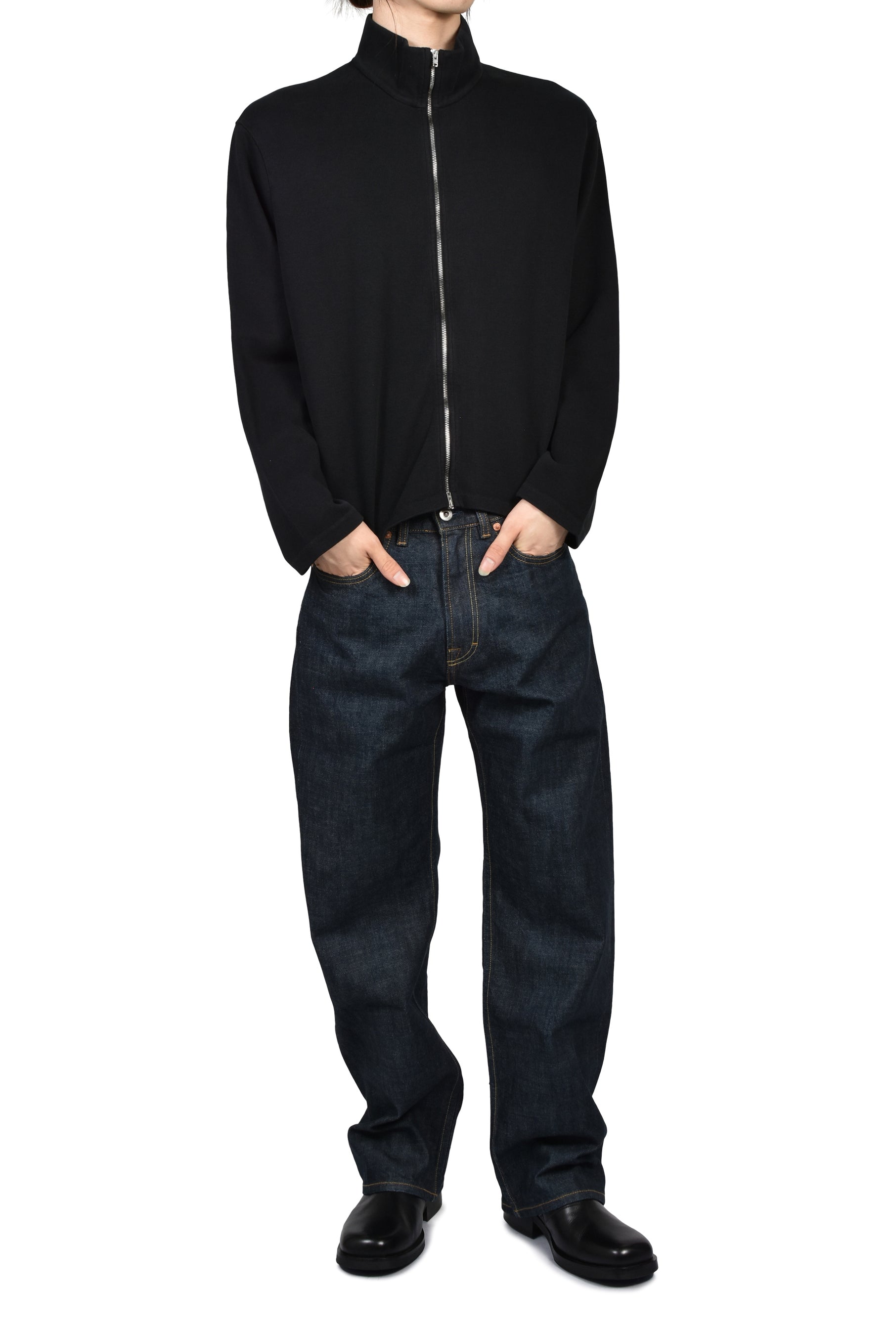 SHRUNKEN FULLZIP / BLK