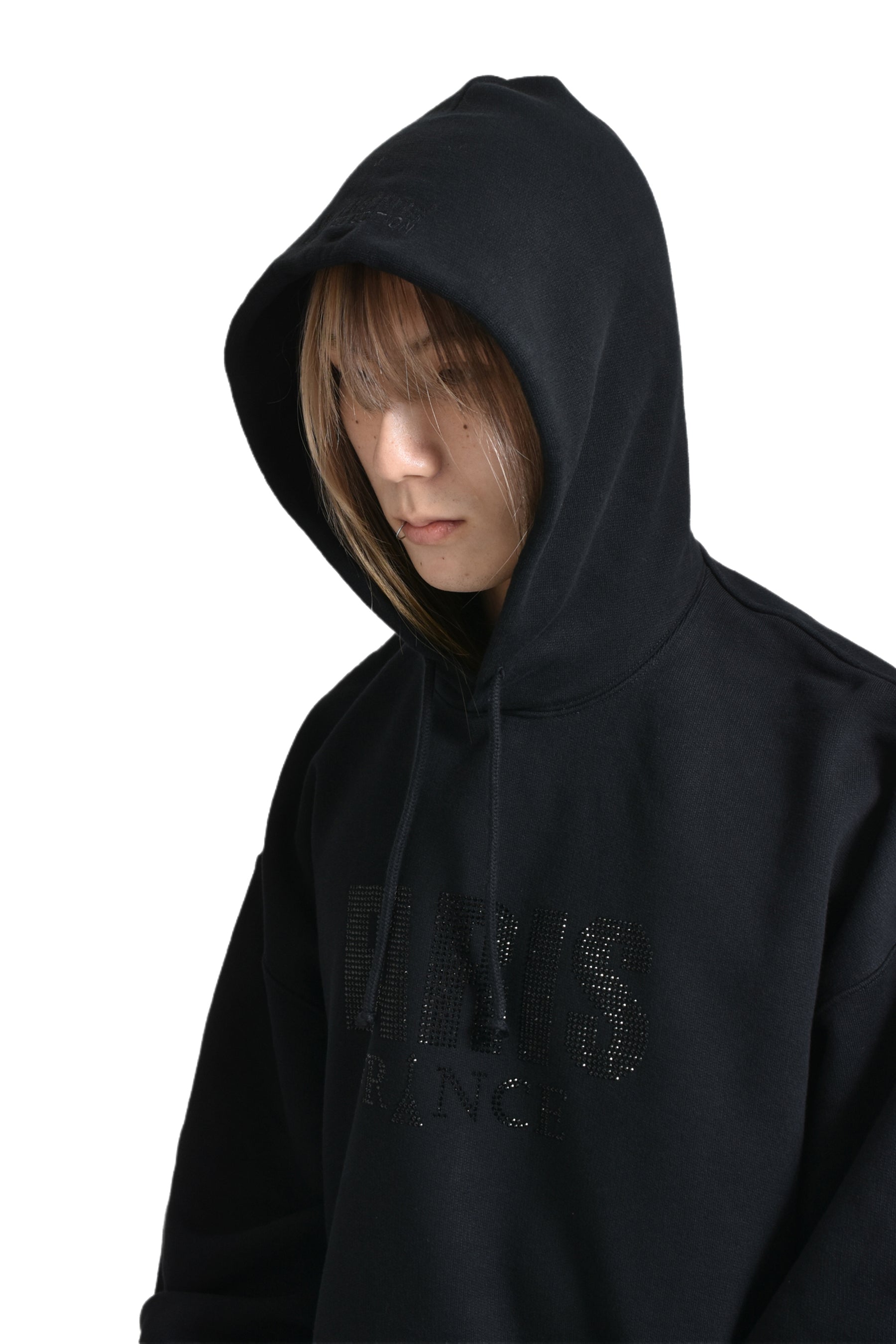 CRYSTAL PARIS HOODIE / BLK