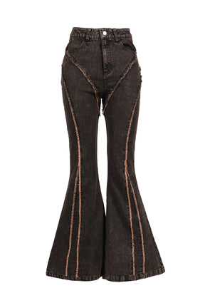FLARE DENIM PANTS / BRW